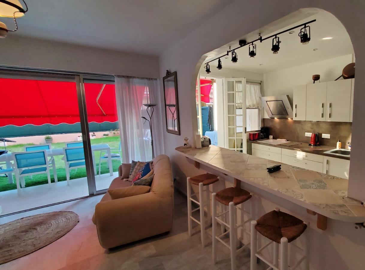 Superbe Rez De Jardin Dans Residence Au Calme Nice Luaran gambar