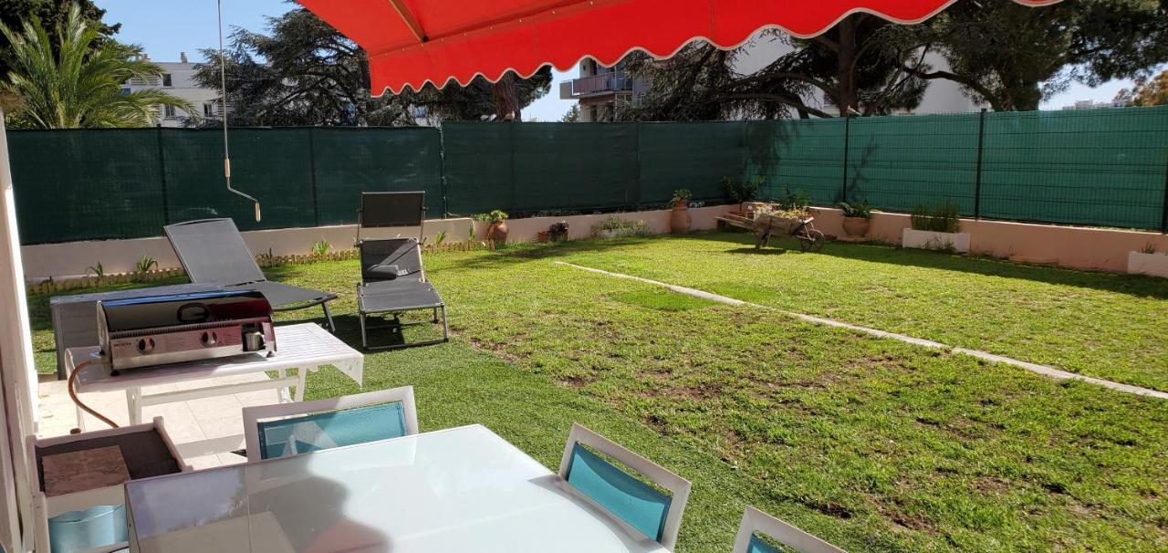 Superbe Rez De Jardin Dans Residence Au Calme Nice Luaran gambar
